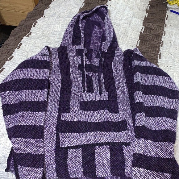 purple and lavender mexican baja hoodie - Picture 1 of 4